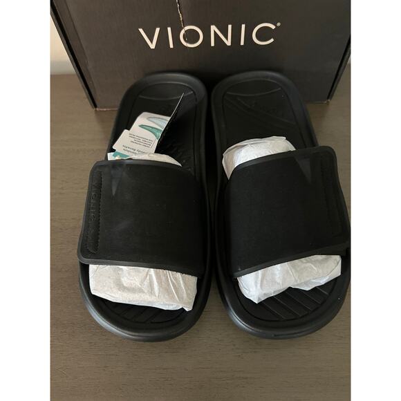 Vionic Rejuvenate Recovery Arch Support Slide Sandals Black Women 9 /M 7.5 - Picture 4 of 9